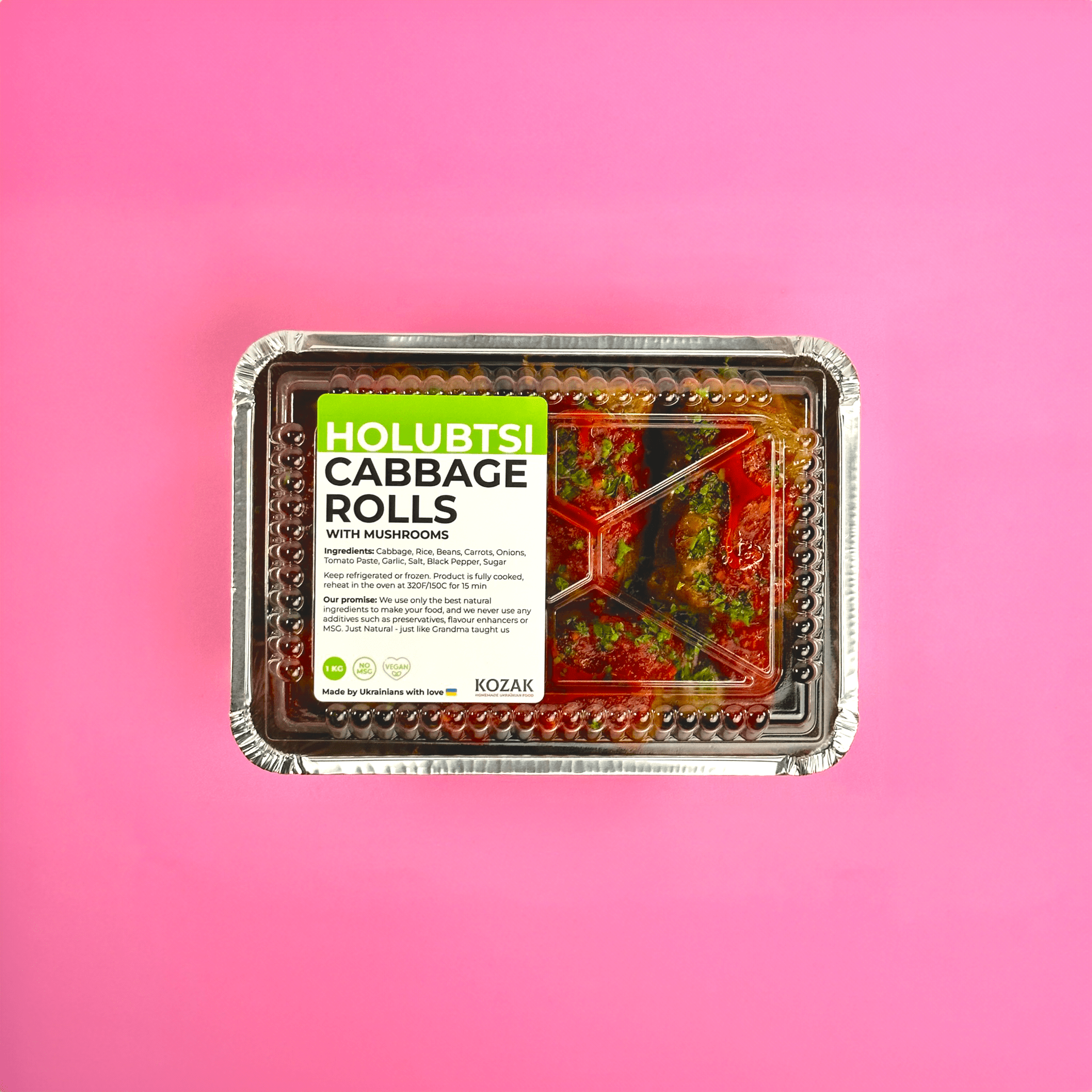 1kg Holubtsi Cabbage Rolls | Kozak Homemade Ukrainian Food